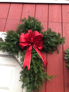 Handmade Cross Wreath With Bow