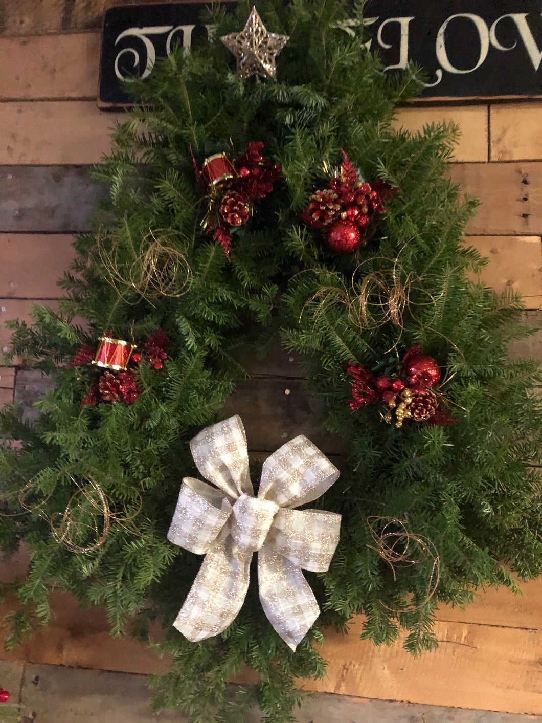 Handmade Christmas Tree Wreath